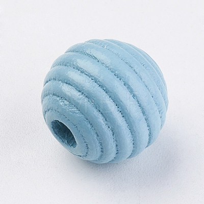 Natural Maple Wood Beehive Beads WOOD-Q030-48B-1