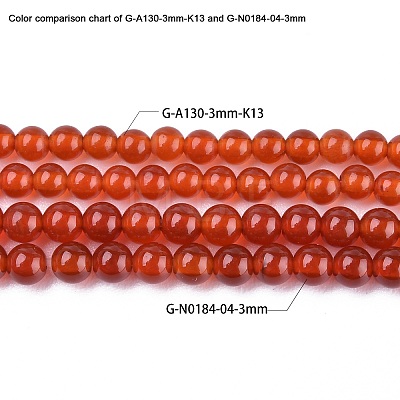 Natural Carnelian Bead Strands LS-G-A130-3mm-K13-1