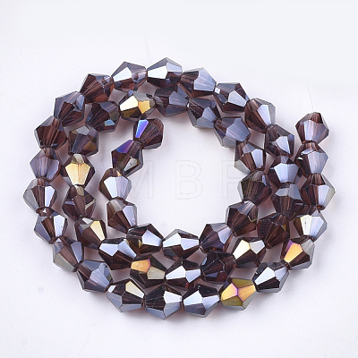 Electroplate Glass Beads Strands X-EGLA-Q118-6mm-B01-1