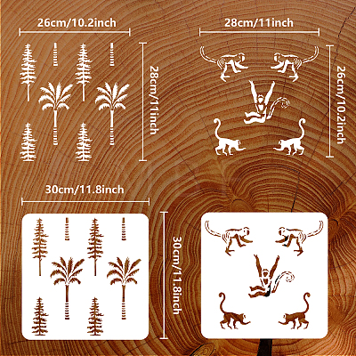 Plastic Drawing Painting Stencils Templates DIY-WH0172-1021-1