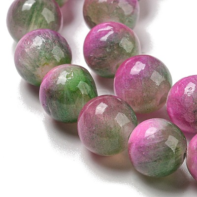 Dyed Natural Jade Beads Strands G-F764-02C-1
