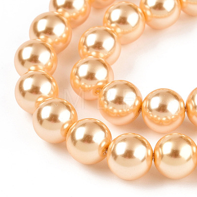 Glass Pearl Beads Strands HY-G002-01D-10-1