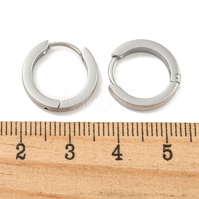 Tarnish Resistant Frosted 304 Stainless Steel Huggie Hoop Earrings for Women EJEW-C096-31A-P-1