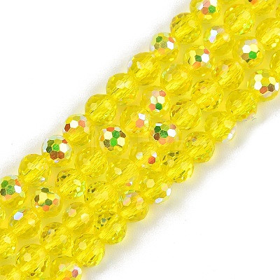 Electroplate Transparent Glass Beads EGLA-B013-02A-AB02-1