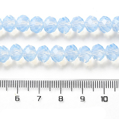 Baking Painted Transparent Glass Beads Strands DGLA-A034-J8MM-D01-1