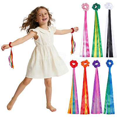 14Pcs 7 Colors Polyester Wrist Sash AJEW-WR0003-83-1