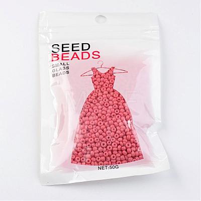 8/0 3mm Baking Paint Glass Seed Beads Loose Spacer Beads X-SEED-S002-K16-1