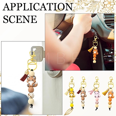 Silicone Pendant Decorations HJEW-YW00451-03-1