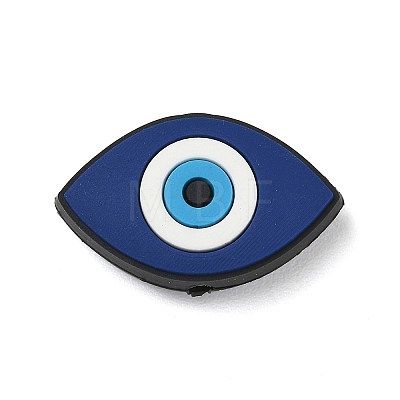 Evil Eye Theme Silicone Beads SL-CBACE28-03G-1