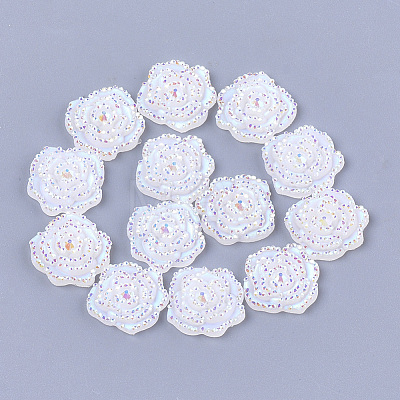 Resin Rhinestone Cabochons X-CRES-T012-02-1