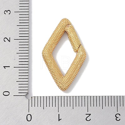 Rack Plating Brass Micro Pave Cubic Zirconia Spring Gate Rings Clasps KK-NH0002-06G-02-1