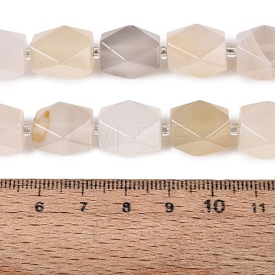 Natural White Agate Beads Strands G-Q608-11D-1