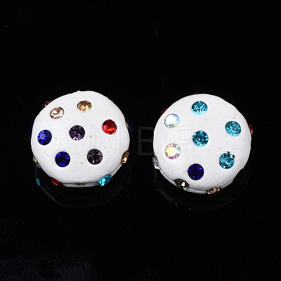 Polymer Clay Rhinestone Beads RB-S056-27H-1