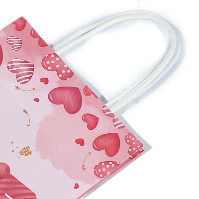 Valentine's Day Love Heart Printed Paper Gift Tote Bags PW-WG4681C-01-1