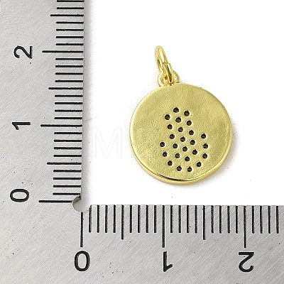 Brass Micro Pave Cubic Zirconia Pendants KK-M283-13E-01-1