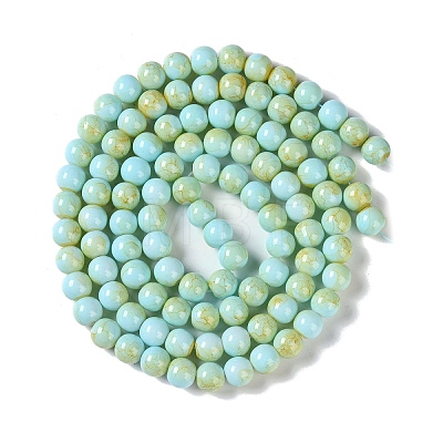 Baking Paint Glass Bead Strands GLAA-H031-01B-08-1