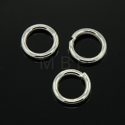 Silver Color Plated Alloy Jump Rings Jewelry Findings X-PALLOY-I035-8mm-S-1