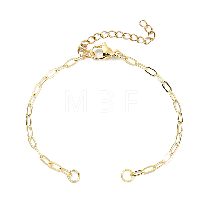 3Pcs 3 Sizes Brass Paperclip Chains Bracelet Making AJEW-JB01601-1