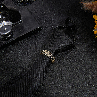 Alloy Pave Black Cubic Zirconia Men's Tie Clips FIND-WH20043-070G-1