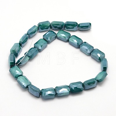 Electroplate Glass Beads Strands EGLA-J108-13x18mm-E01-1