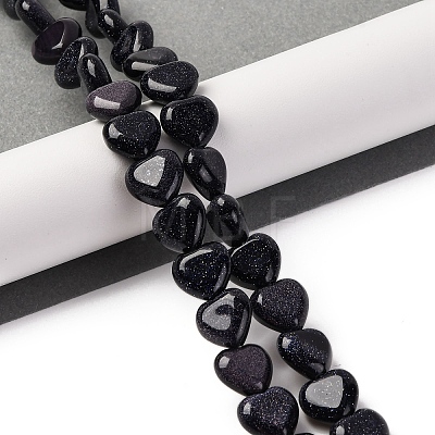 Synthetic Blue Goldstone Beads Strands G-I372-A12-01-1