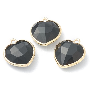 Natural Obsidian Pendants X-G-B009-03G-E-1