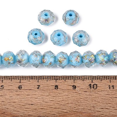 Handmade Foil Glass Beads FOIL-Q001-02B-1