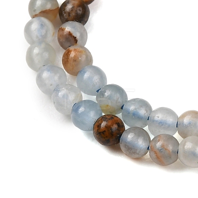 Natural Blue Calcite Beads Strands G-K427-A01-3mm-1