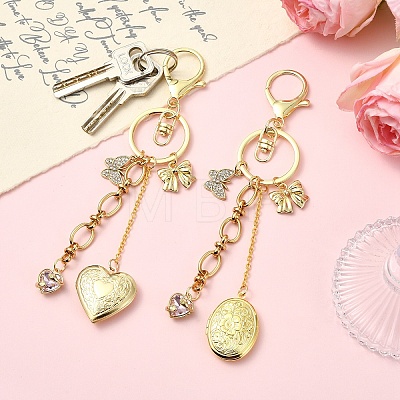 Brass Locket Pendants Keychain KEYC-YW00281-01-1