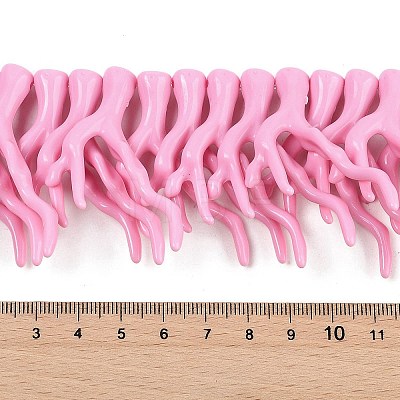 Opaque Acrylic Imitation Coral Beads Strands SACR-P033-02A-02-1