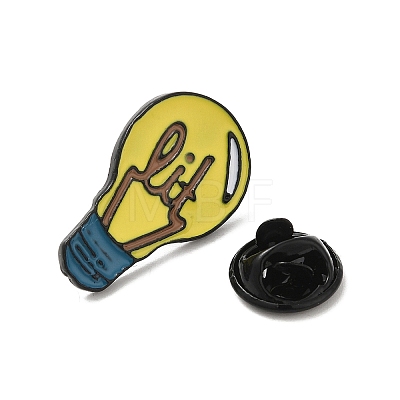 Cartoon Style Light Bulb Enamel Pins JEWB-H016-01EB-02-1