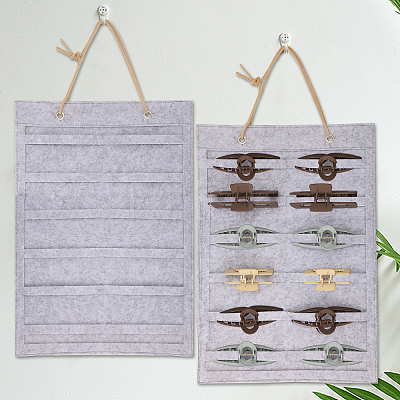 Felt Hanging Hair Claw Clip Organizer Holder for Women Girls AJEW-WH0347-77A-1