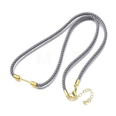 3MM Round Nylon Milan Cord Necklaces Making NJEW-H091-01G-26-1