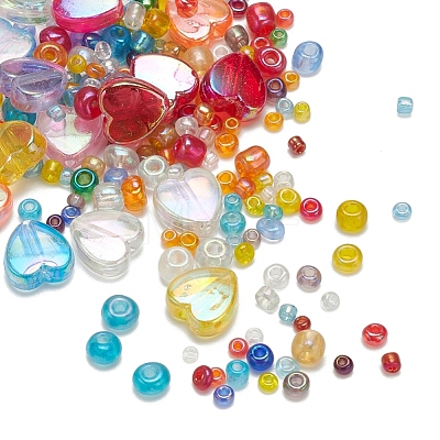 24 Style Round Glass Seed Beads SEED-YW0001-64-1