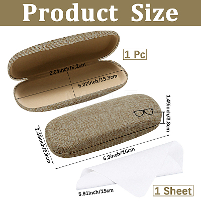1Pc Oval Polyester Eyeglass Cases AJEW-CN0007-32C-1