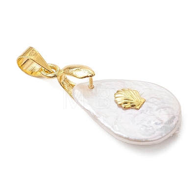 Natural Baroque Keshi Pearl Pendants PALLOY-JF05017-1