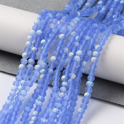 Imitation Jade Glass Beads Strands EGLA-A034-T2mm-MB14-1