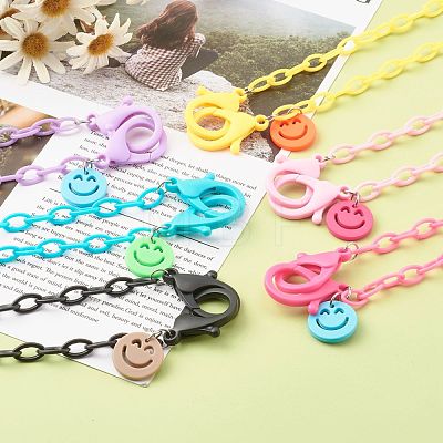 Personalized Acrylic Cable Chain Necklaces NJEW-JN03477-1