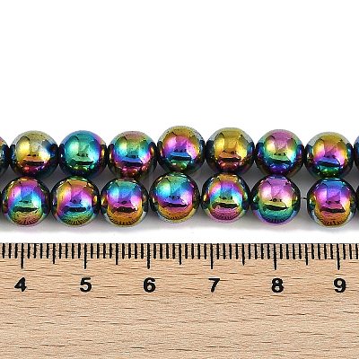 Electroplated Synthetic Magnetic Hematite Beads Strands G-G174-L01-02-1