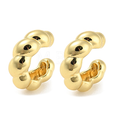Ring Shape Brass Cuff Earrings EJEW-Q785-18G-1