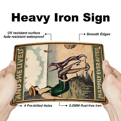 Vintage Metal Tin Sign AJEW-WH0189-187-1