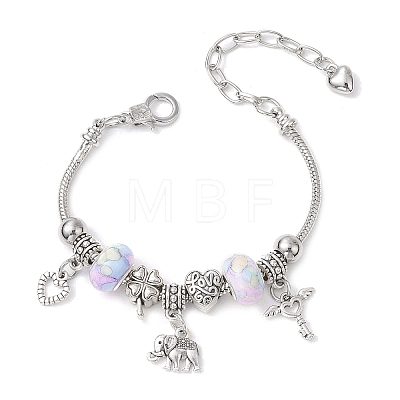 Alloy Snake Chain Charms Bracelets BJEW-JB11448-03-1