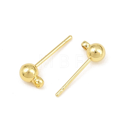 Brass Stus Earring Findings KK-CBA3CA1-01G-1