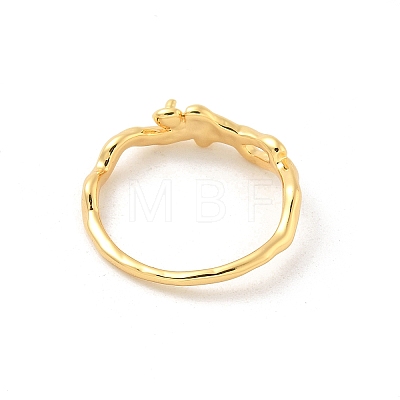 Brass Finger Ring Settings KK-G518-05G-1