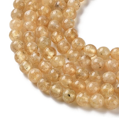 Natural Yellow Garnet Beads Strands G-Z129-C01-6mm-02-1