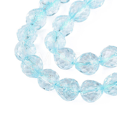 Crackle Transparent Glass Beads Strands GLAA-N068-04A-03-1