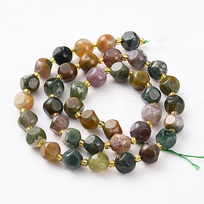 Natural Jade Beads Strands G-A030-B21-8mm-B-1