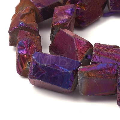 Electroplated Natural Quartz Crystal Beads Strands G-D0009-01B-04-1