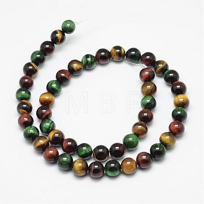 Natural Tiger Eye Beads Strands G-N0224-02-4mm-1