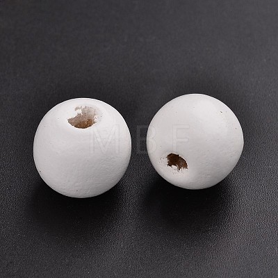 Dyed Natural Wood Beads X-TB16mmY-16-LF-1
